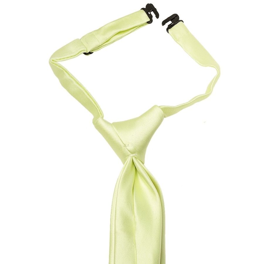 Pre Tied Willow Green Boys Tie and Pocket Square Set Age 4-7
