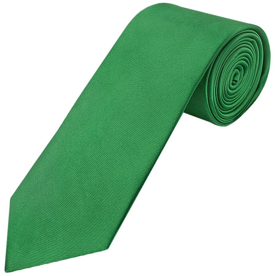 Plain Emerald Green Satin Classic Men's Tie