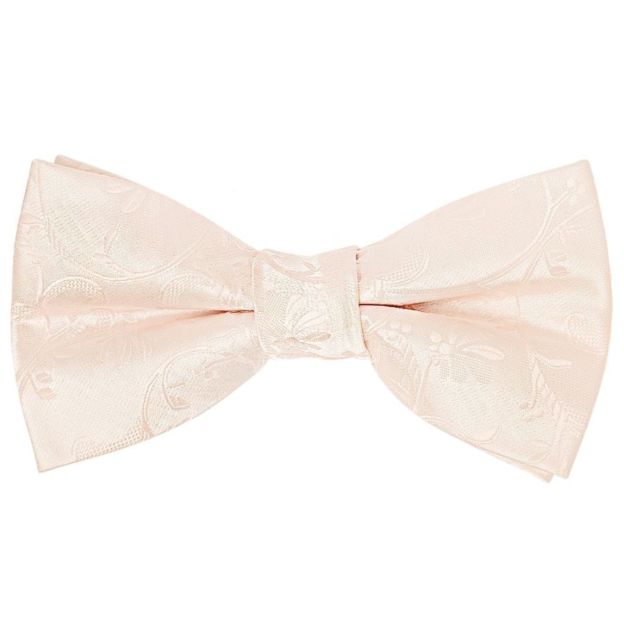 Pre Tied Blush Floral Boys Bow Tie Age 8-11
