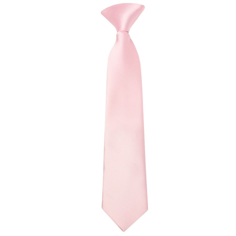 Pre Tied Baby Pink Satin Boys Tie Age 4-7