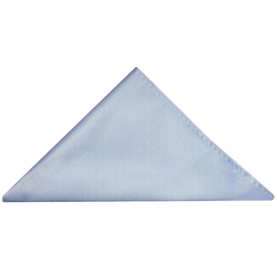 Plain Dusty Blue Satin Pocket Square
