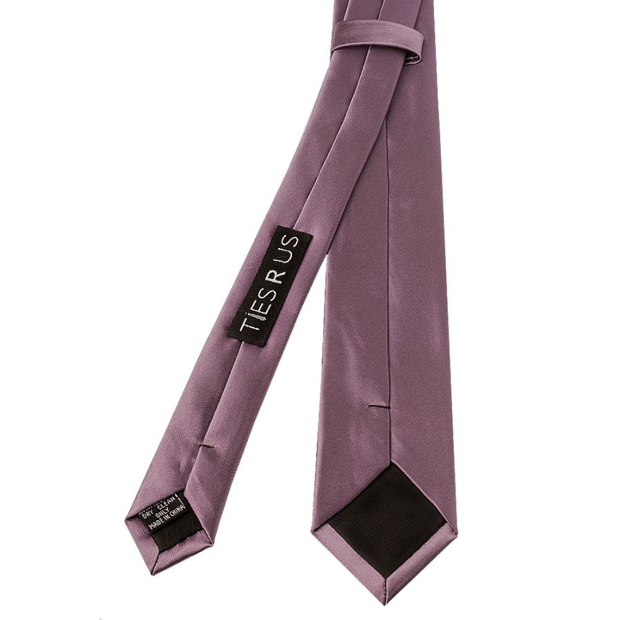Plain Mauve Satin Skinny Boys Tie