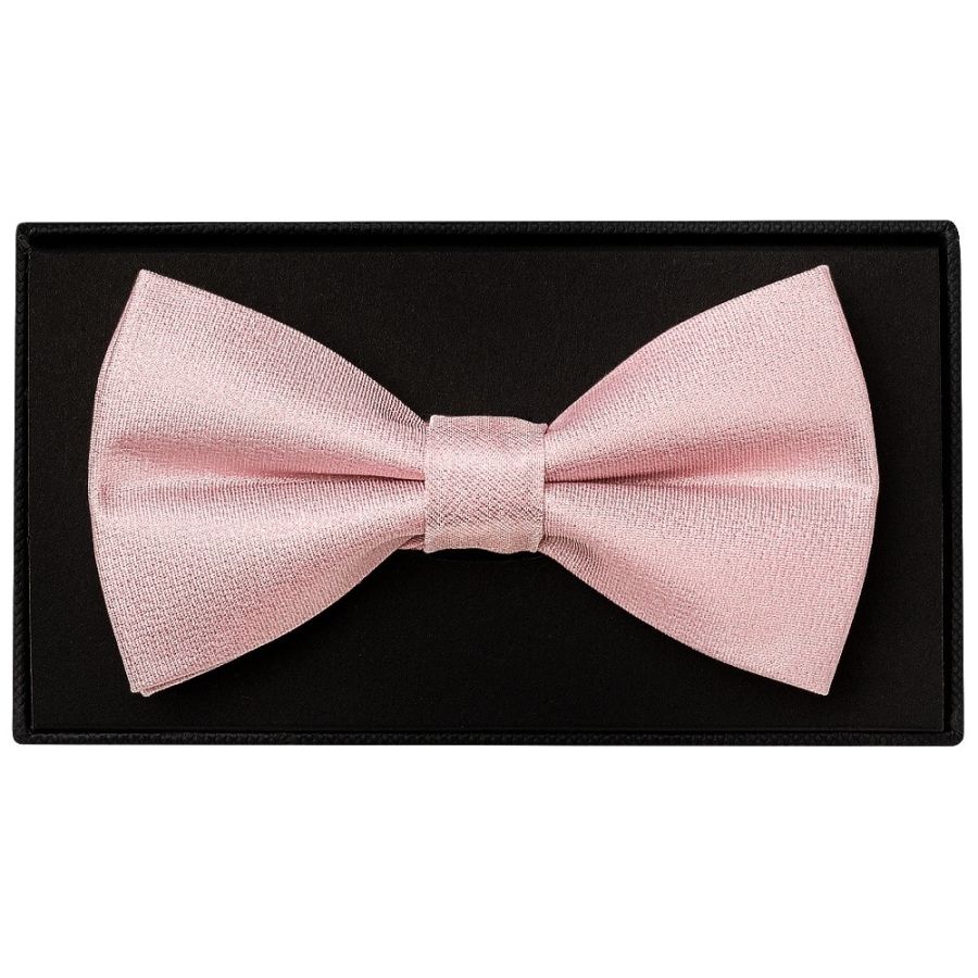 Plain Dusty Rose Silk Mens Bow Tie and Pocket Square Set