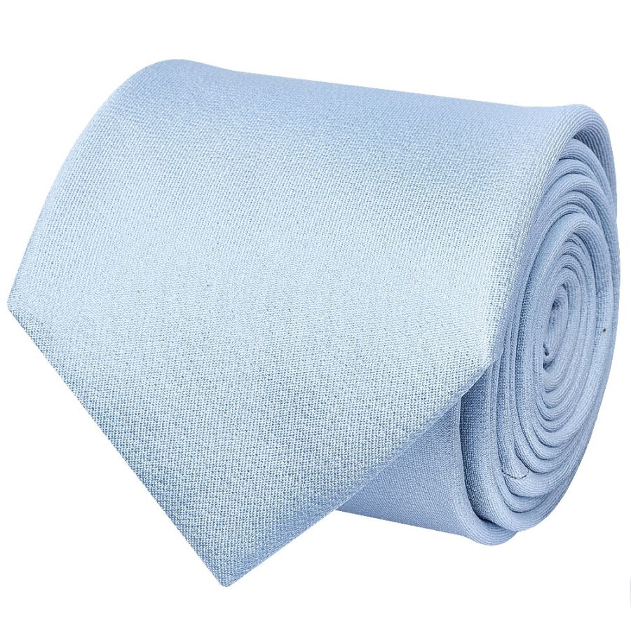 Plain Light Blue Silk Classic Men's Tie