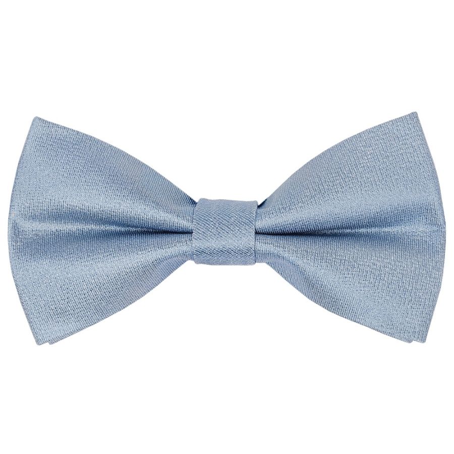 Pre Tied Dusty Blue Silk Boys Bow Tie Age 4-7