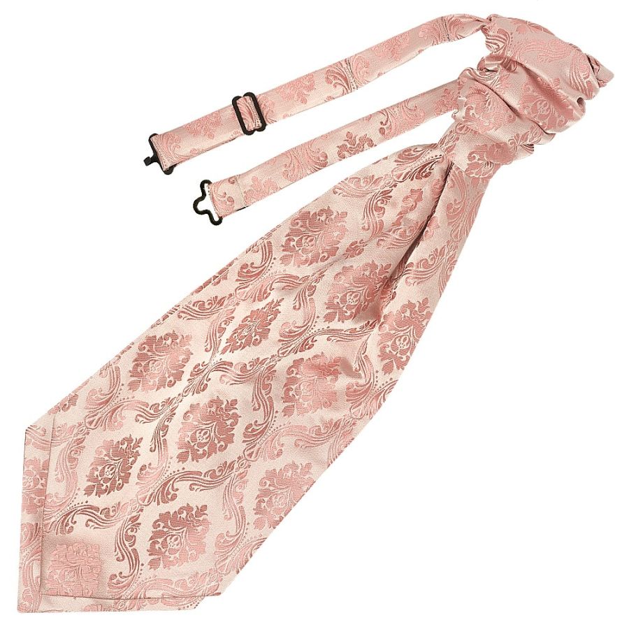 Rose Gold Paisley Men's Cravat Tie and Pocket Square Set