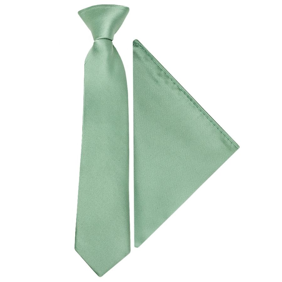 Pre Tied Seagrass Boys Tie and Pocket Square Set Age 4-7