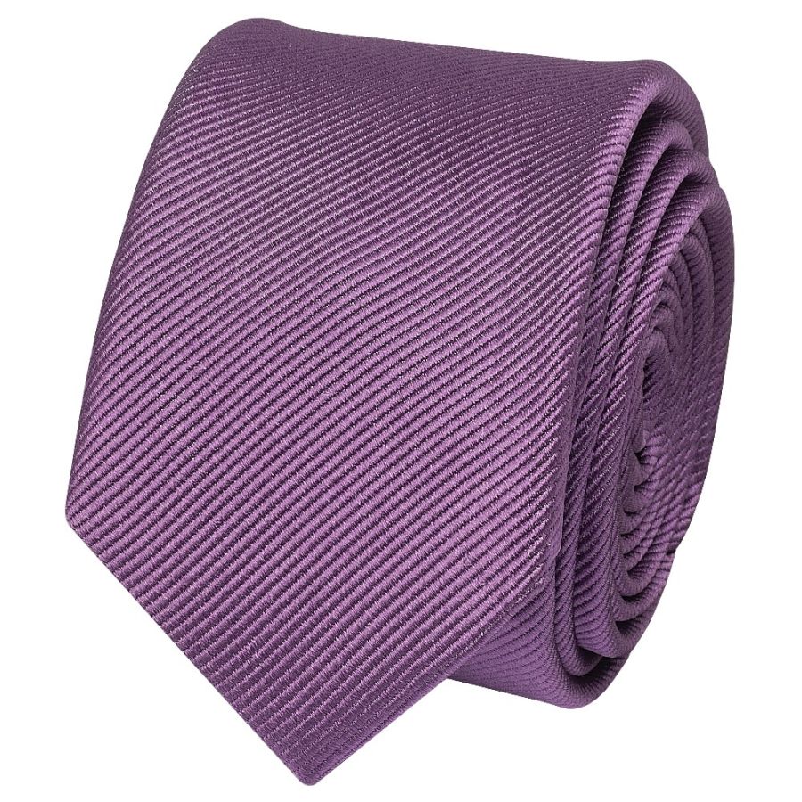 Mauve Silk Twill Skinny Mens Tie