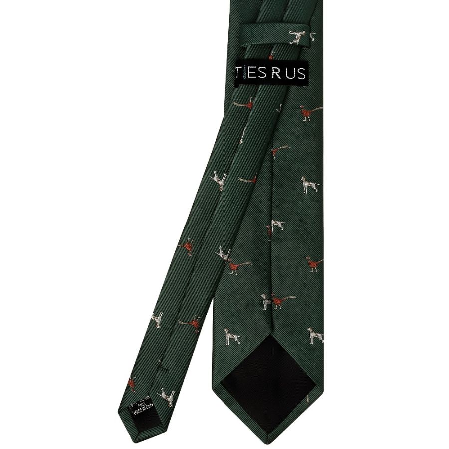 Bottle Green Dog and Pheasant Classic Men's Tie