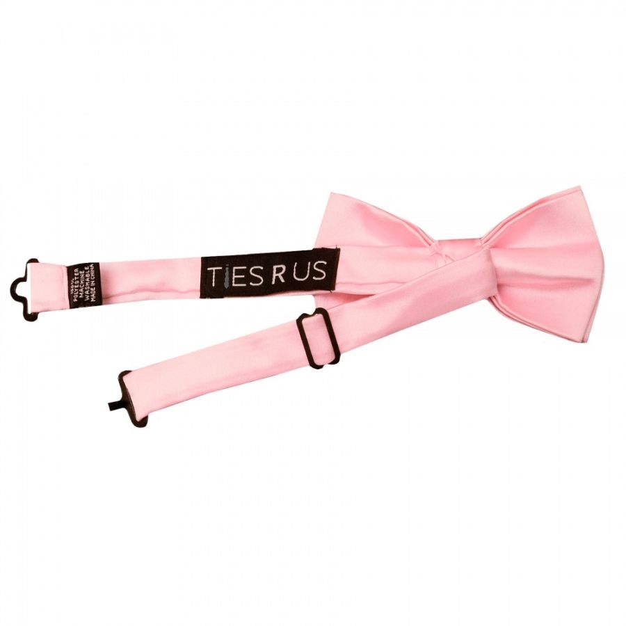 Pre Tied Blush Pink Satin Boys Bow Tie Age 8-11