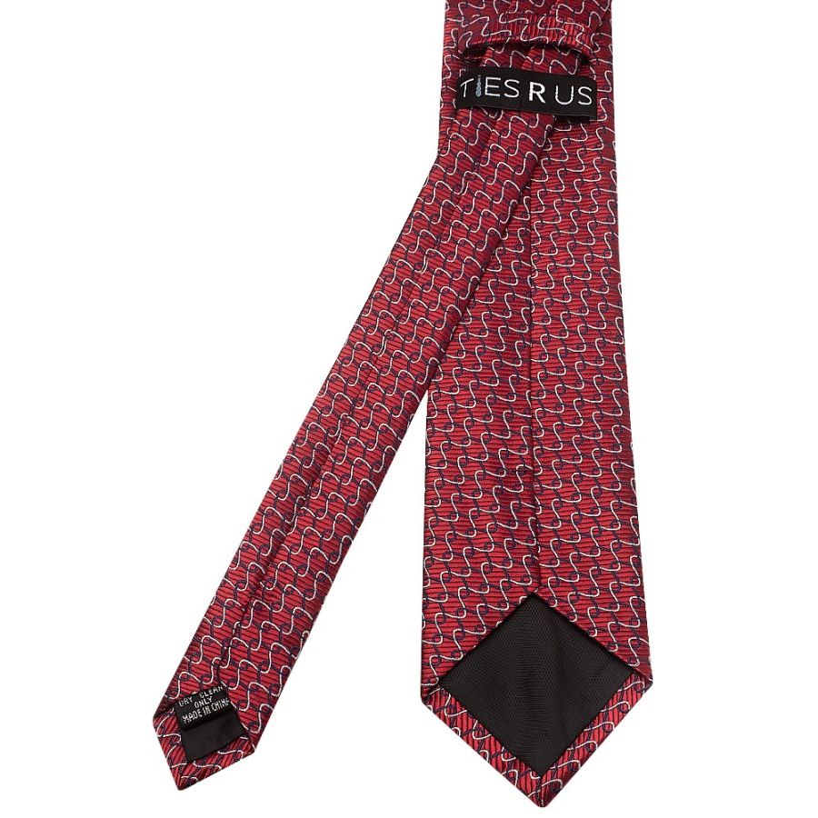 Slim Red Swirl Men's Tie