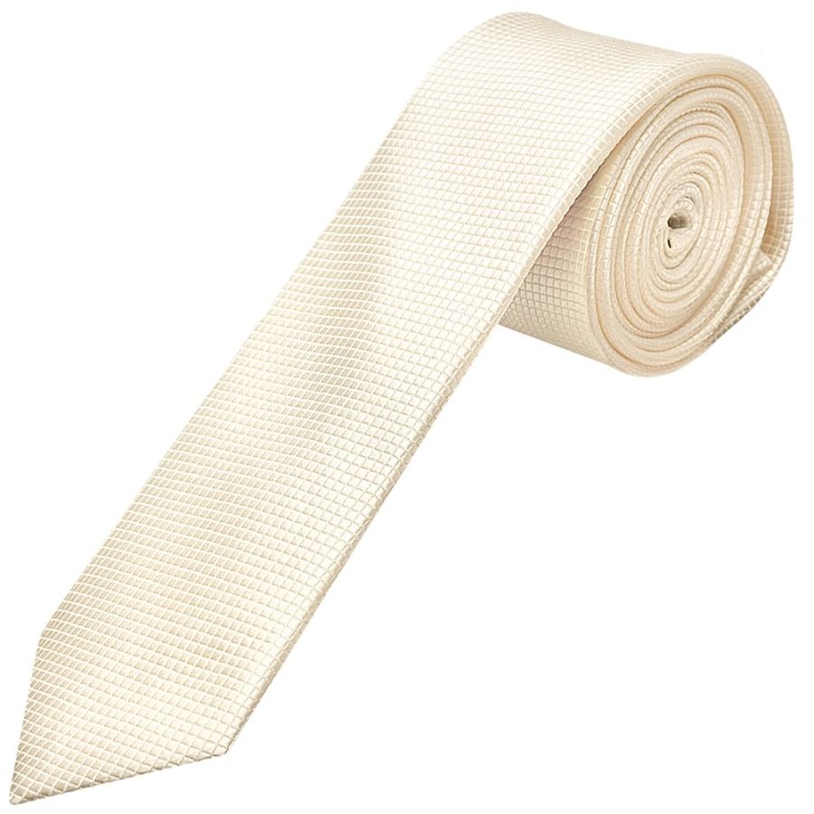 Ivory Diamond Skinny Men's Tie