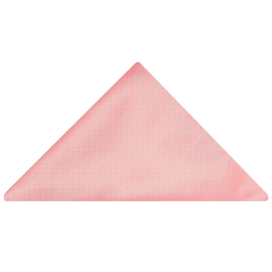 Plain Satin Blush Rose Pocket Square