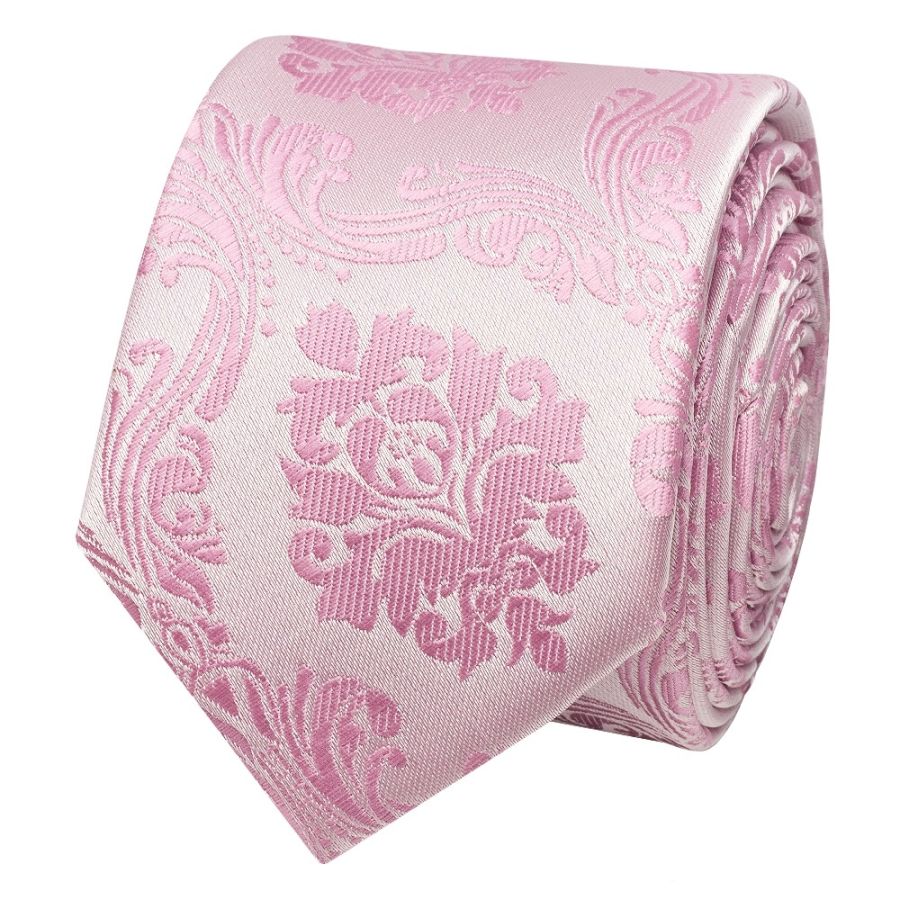 Dusty Pink Paisley Skinny Boys Tie