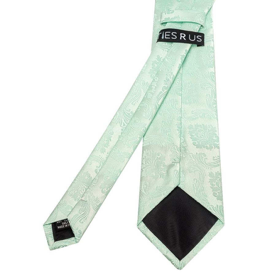 Mint Green Paisley Classic Men's Tie