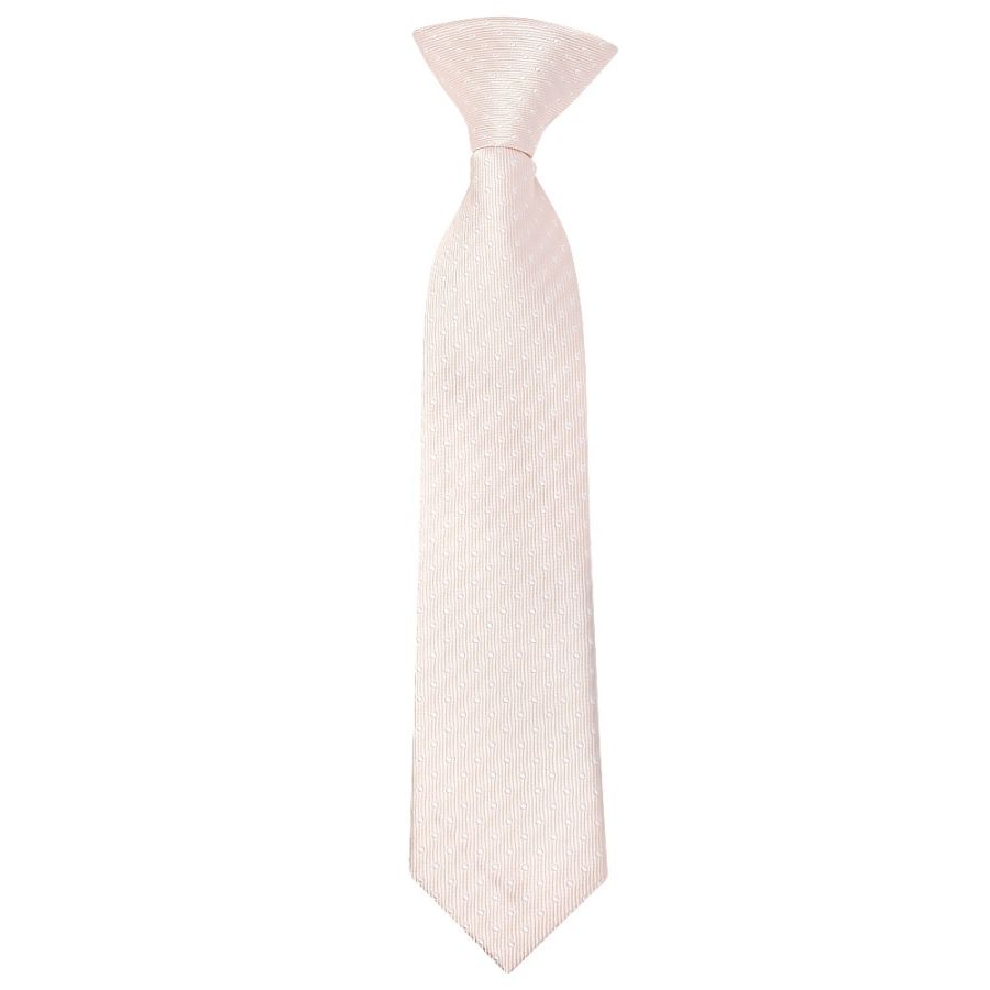 Pre Tied Blush Polka Dot Boys Tie Age 4-7