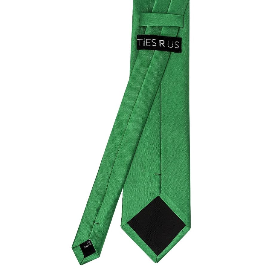 Plain Emerald Green Satin Classic Men's Tie