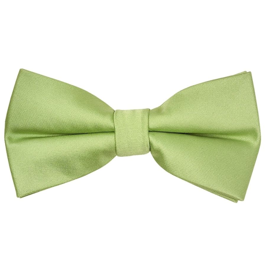 Pre Tied Light Sage Boys Bow Tie and Pocket Square Set Age 4-7