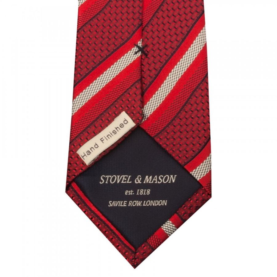 Red Stripe Silk Classic Men's Tie