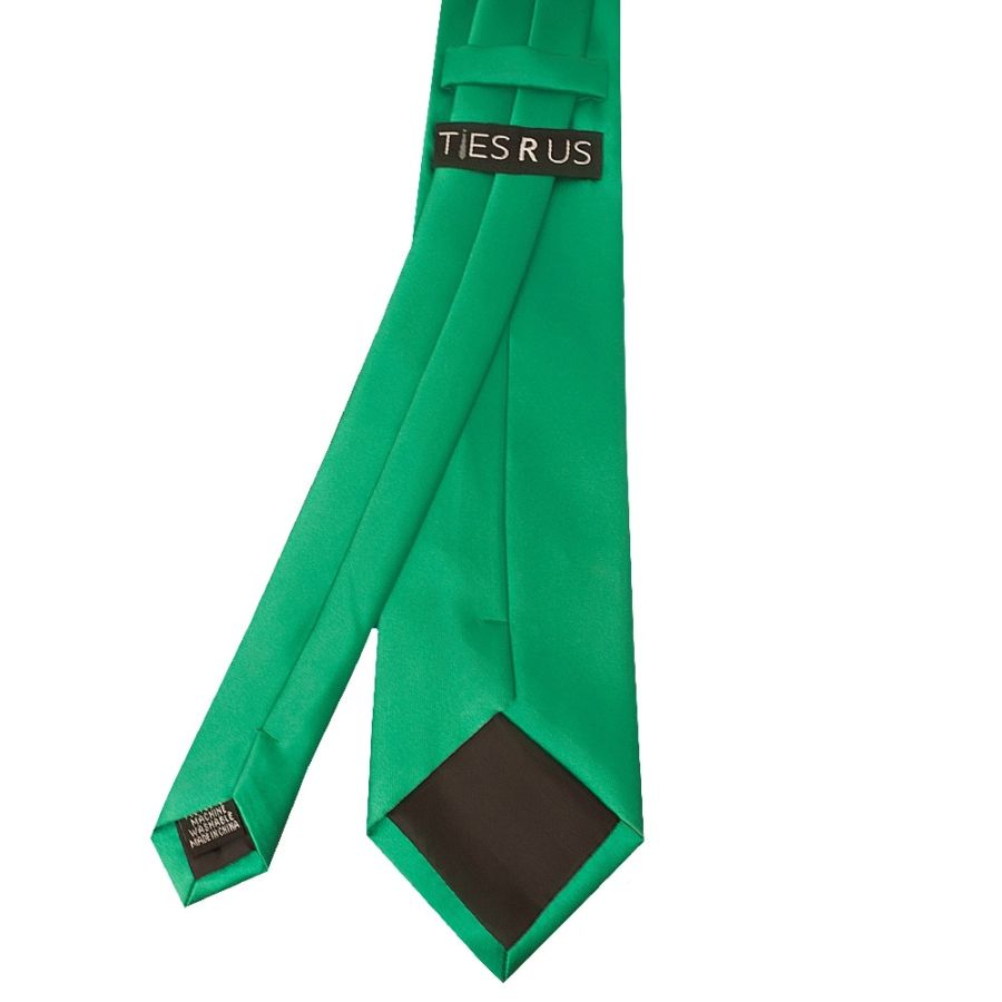 Plain Emerald Green Satin Classic Men's Tie