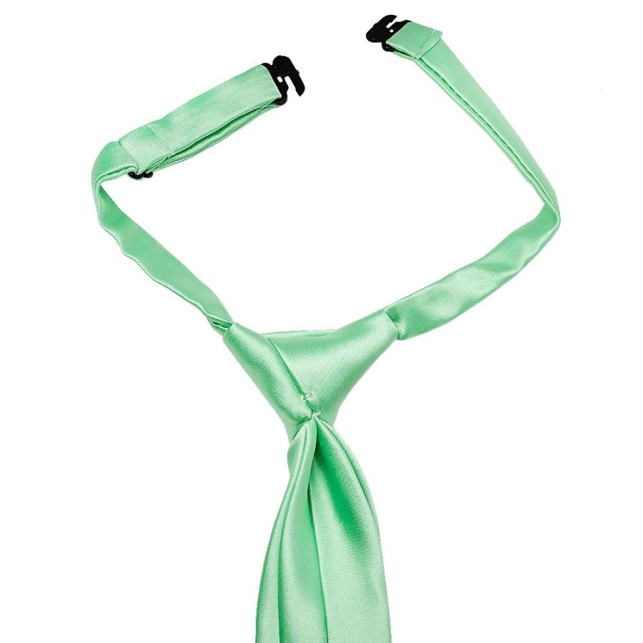 Pre Tied Seafoam Green Boys Tie and Pocket Square Set Age 4-7