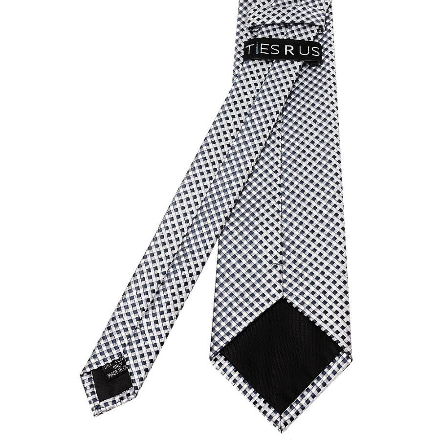 Silver Diamond Neat Classic Men's Tie