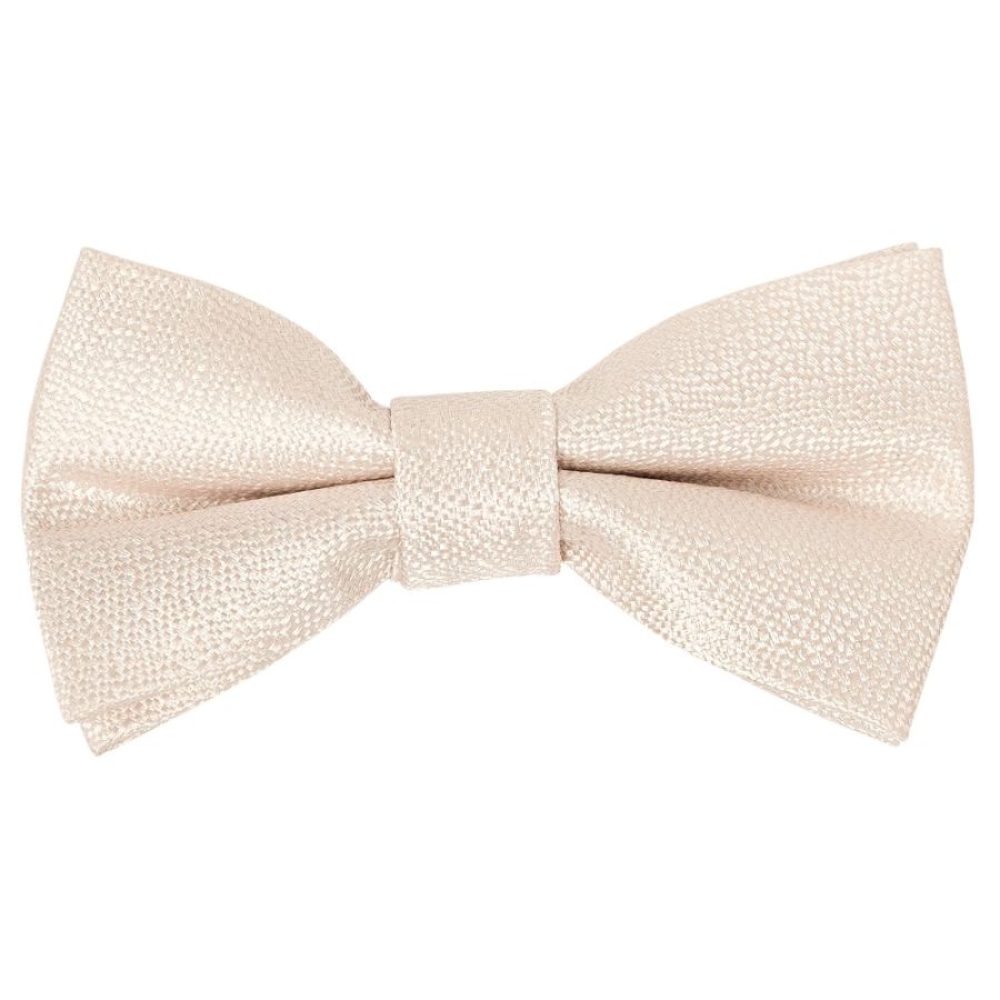 Pre Tied Blush Textured Silk Boys Bow Tie Age 4-7