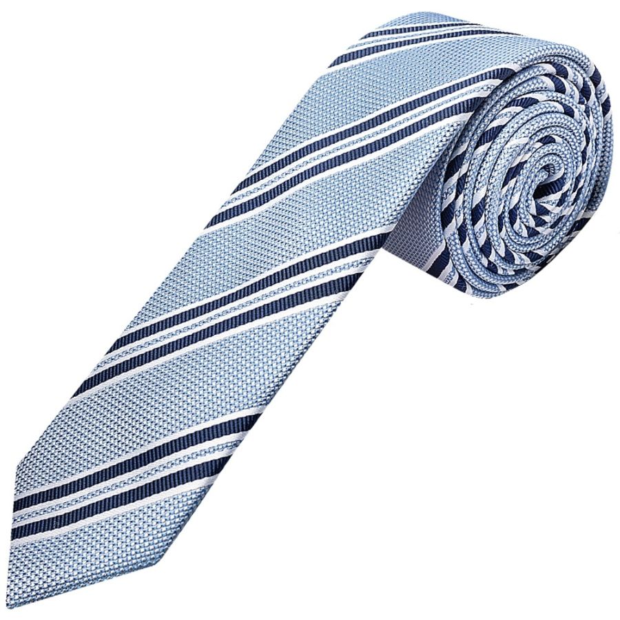 Blue Twin Stripe Skinny Men's Tie