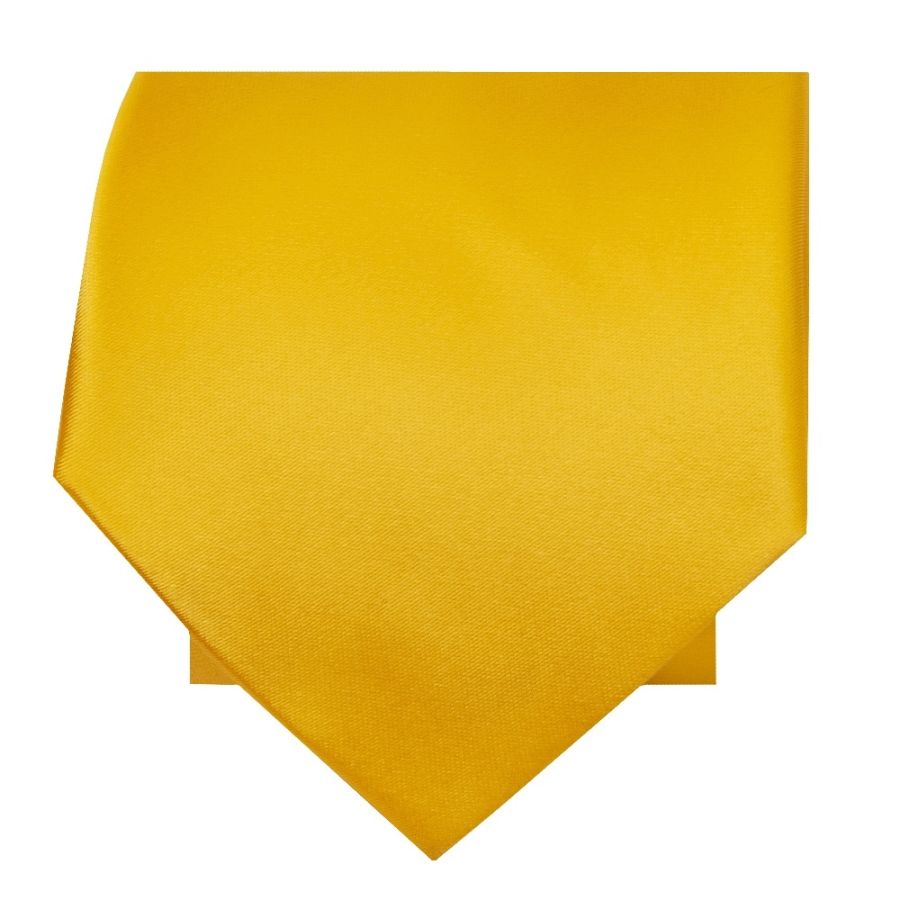 Plain Yellow Satin Classic Men's Tie