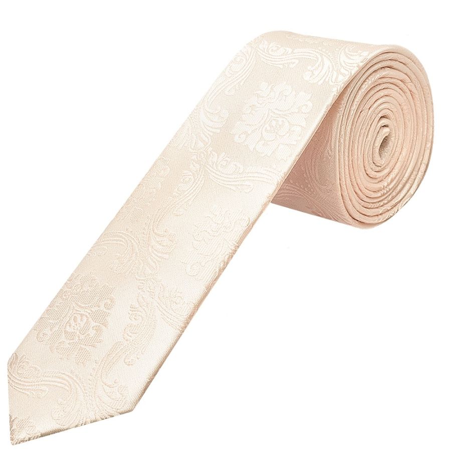 Blush Paisley Skinny Men's Tie