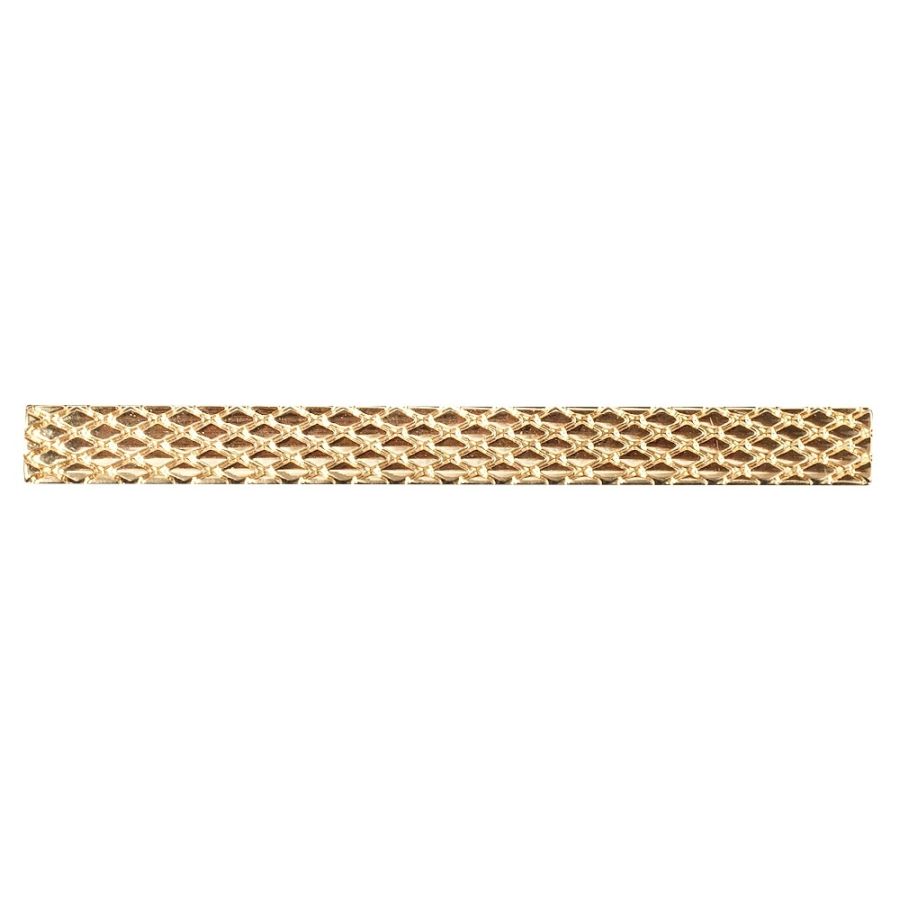 Gold Textured Metal Bar Tie Clip