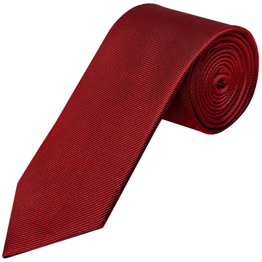 Red Silk Twill Classic Men's Tie