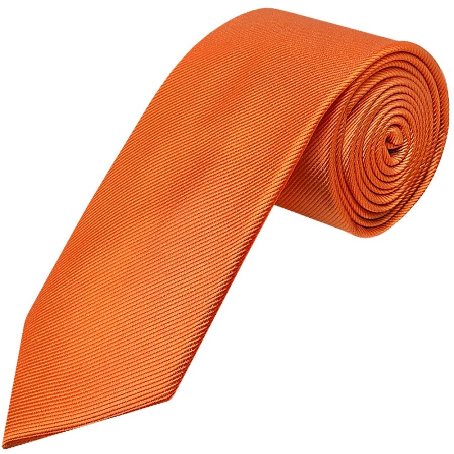 Orange Silk Twill Classic Men's Tie