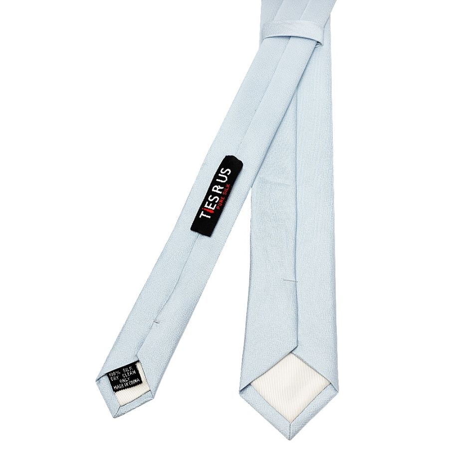 Plain Sky Blue Silk Skinny Boys Tie