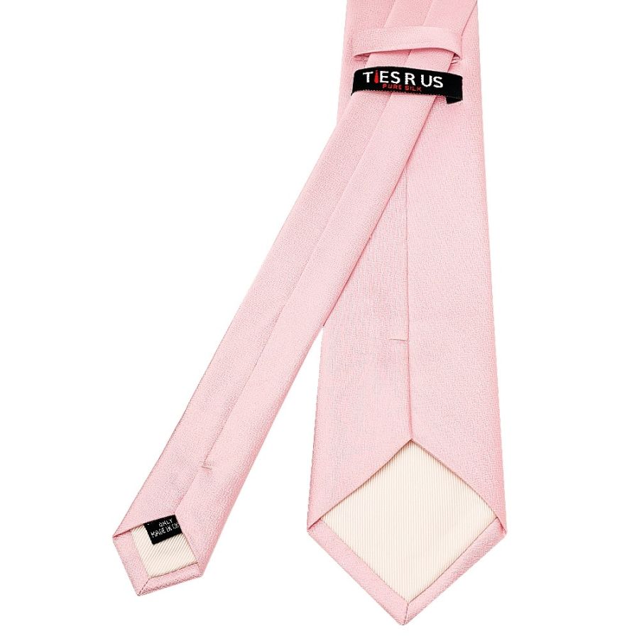 Plain Blush Pink Silk Classic Men's Tie