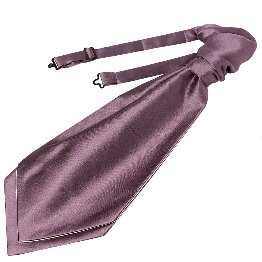 Plain Mauve Satin Men's Cravat Tie