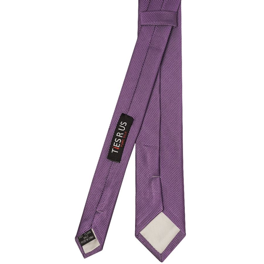 Mauve Silk Twill Skinny Mens Tie