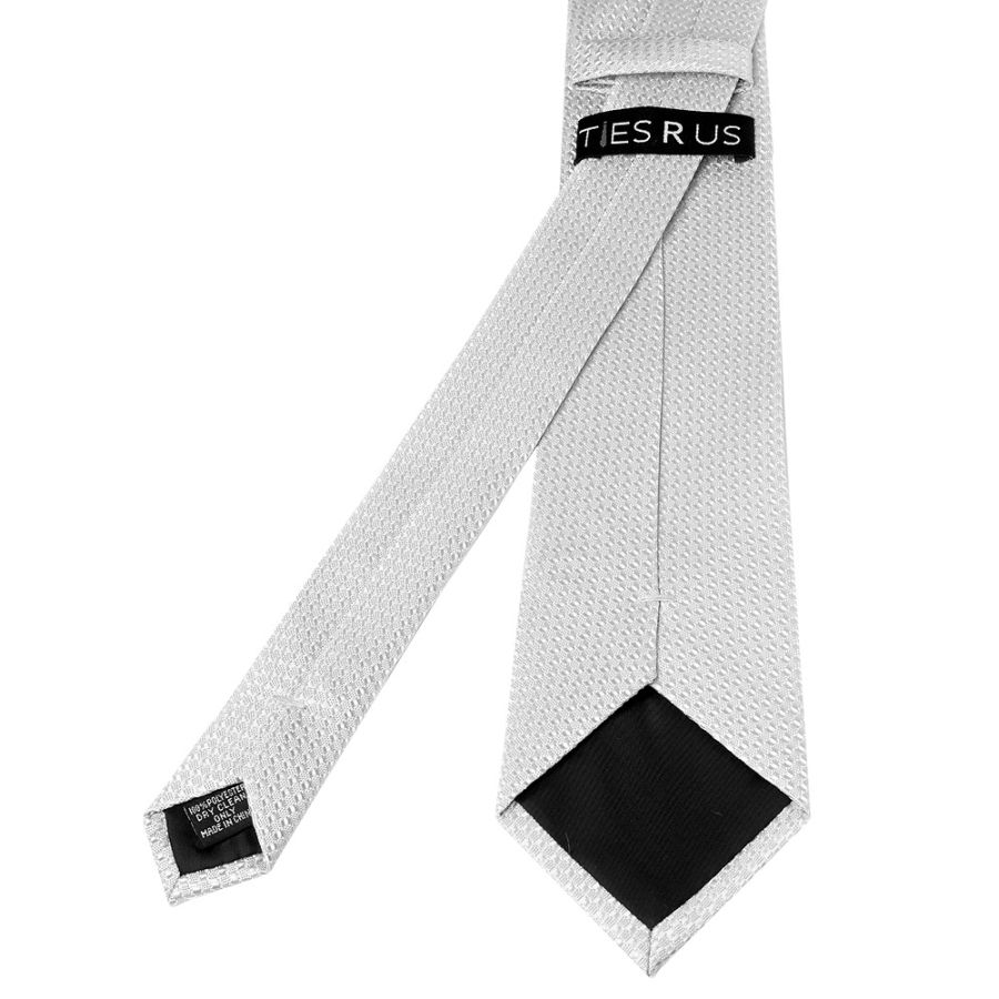 Silver Textured Classic Tie