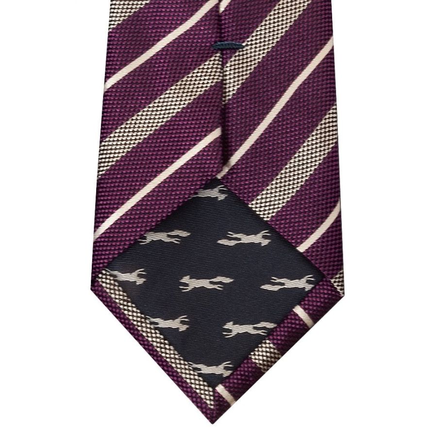 Purple Stripe Classic Men's Silk Tie