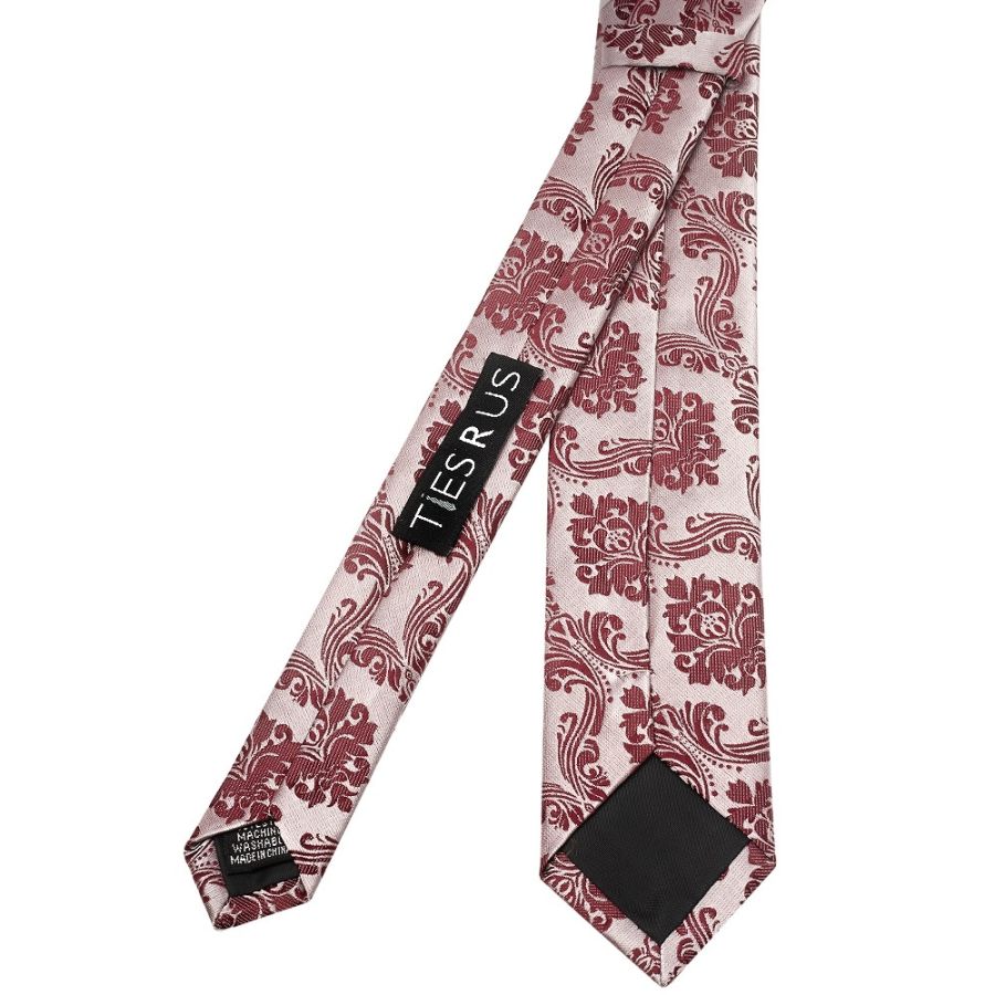 Burgundy Paisley Skinny Boys Tie