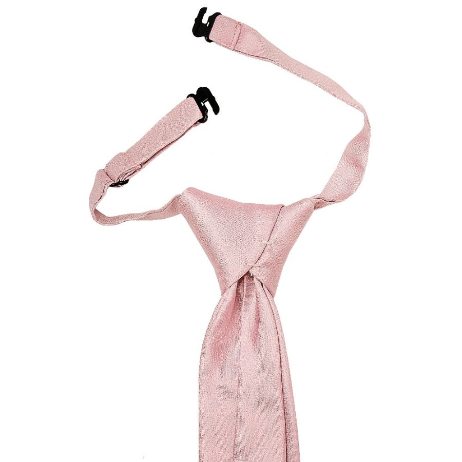 Pre Tied Dusty Rose Silk Boys Tie Age 4-7