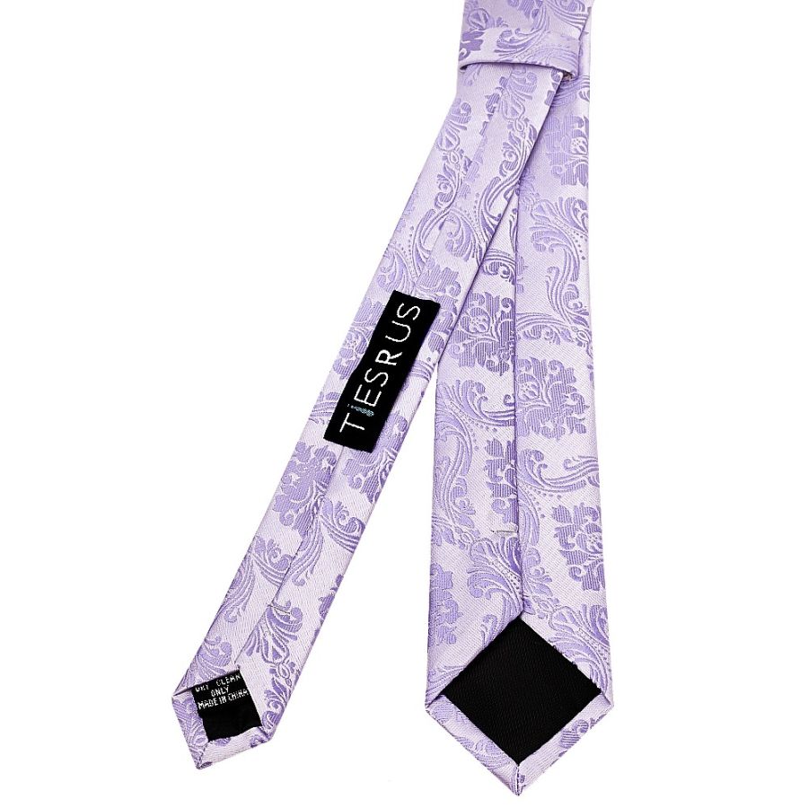 Lilac Paisley Skinny Boys Tie