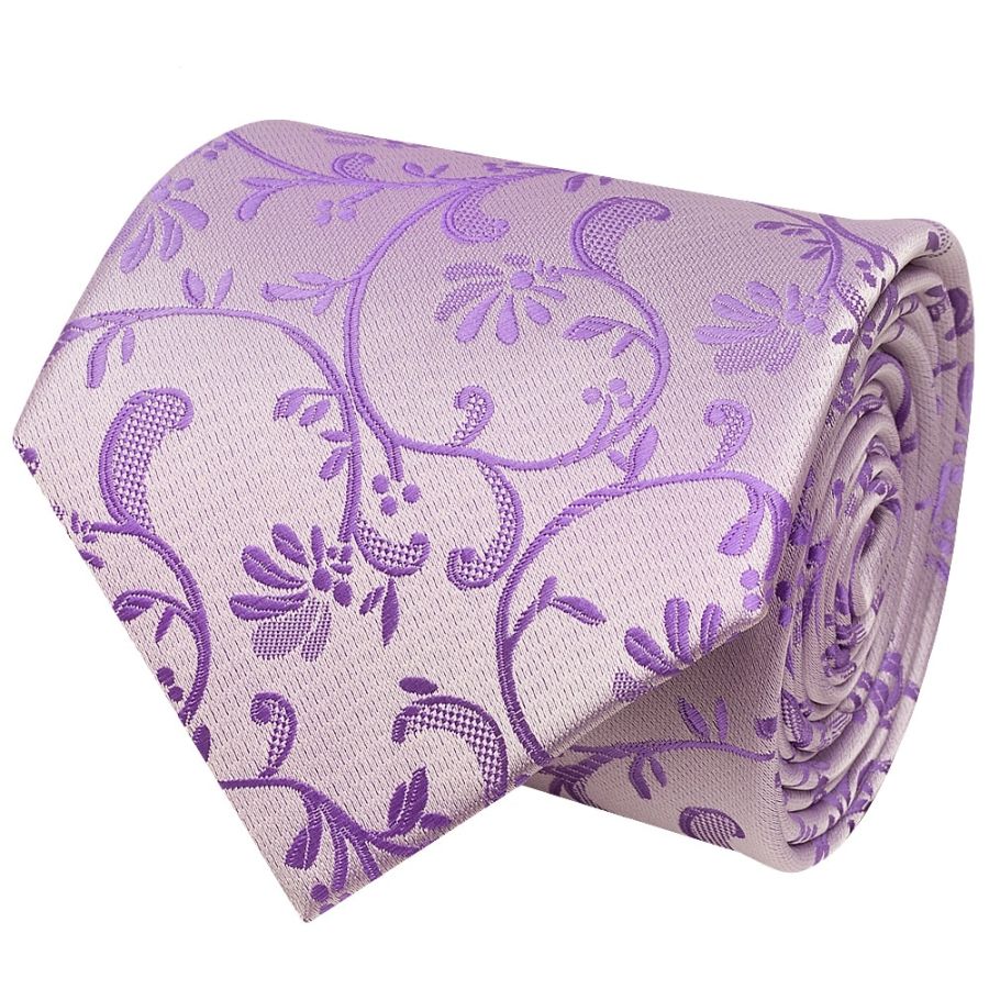 Cadbury Purple Floral Classic Men's Tie