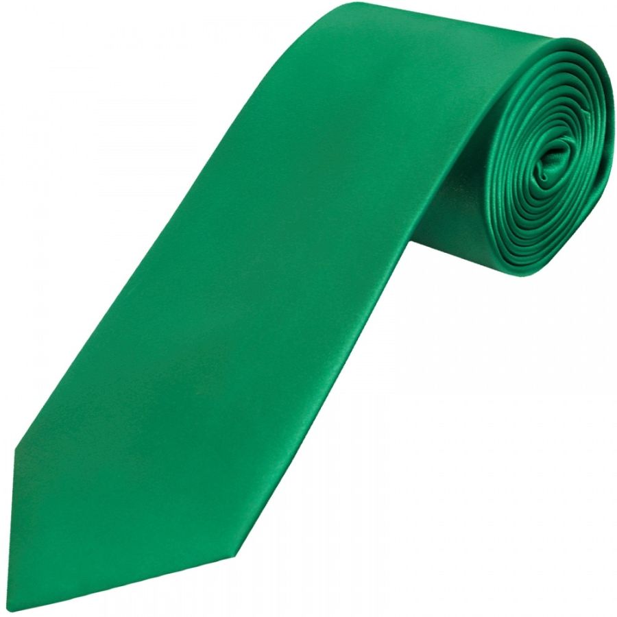 Plain Emerald Green Satin Classic Men's Tie
