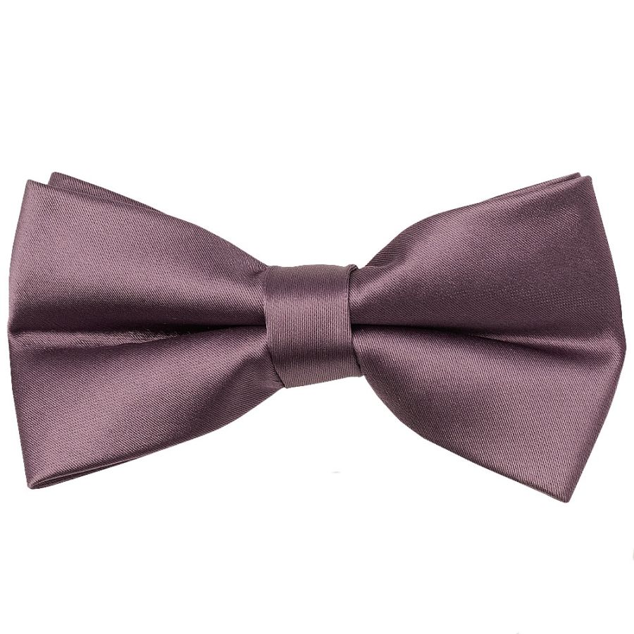 Pre Tied Plain Mauve Boys Bow Tie Age 8-11
