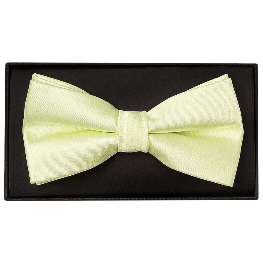 Plain Willow Green Handmade Mens Bow Tie and Pocket Square Set