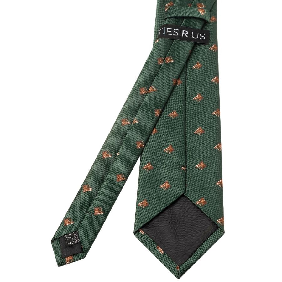 Bottle Green Horse Head Classic Men's Tie