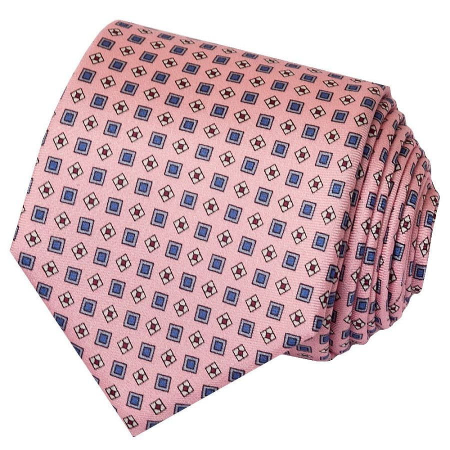 Pink Geo Classic Men's Tie