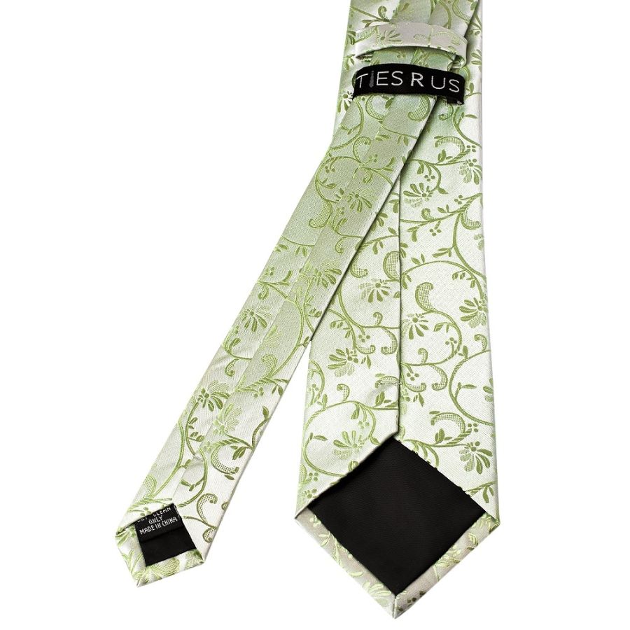 Sage Green Floral Classic Men's Tie