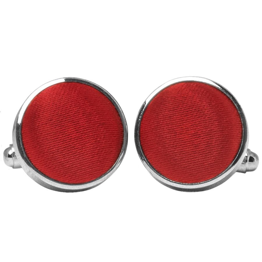 Plain Scarlet Red Cufflinks